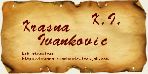 Krasna Ivanković vizit kartica